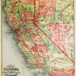 Old California Map Circa 1882     California Map Old
