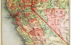 Old California Map Circa 1882 - - California Map Old