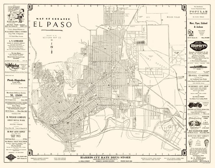 El Paso County Map Texas