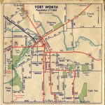 Old Highway Maps Of Texas   Map Of Downtown Fort Worth Texas