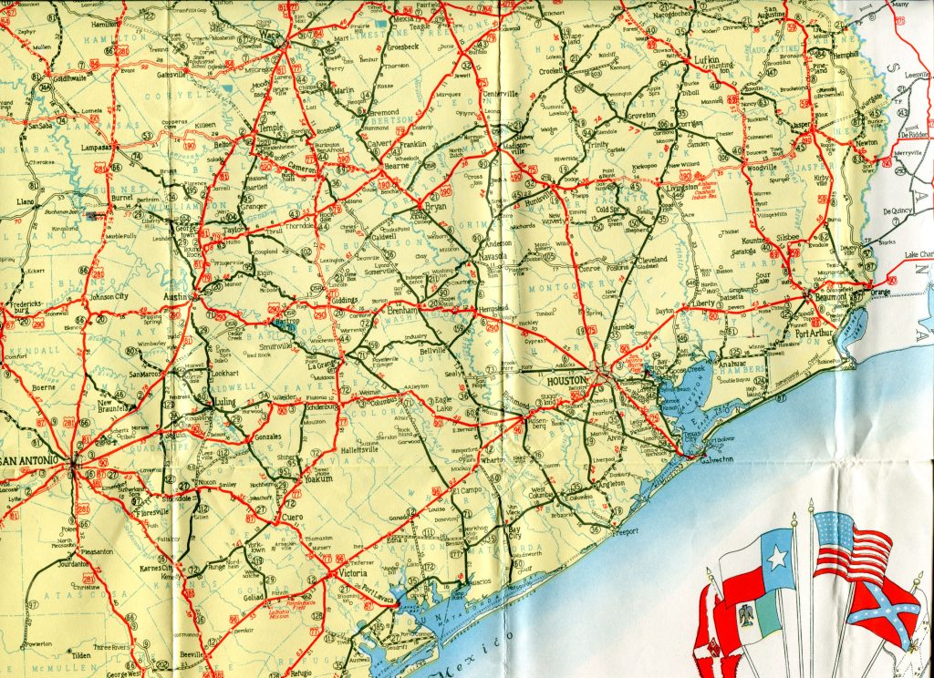Old Highway Maps Of Texas Official Texas Highway Map 1024x744 