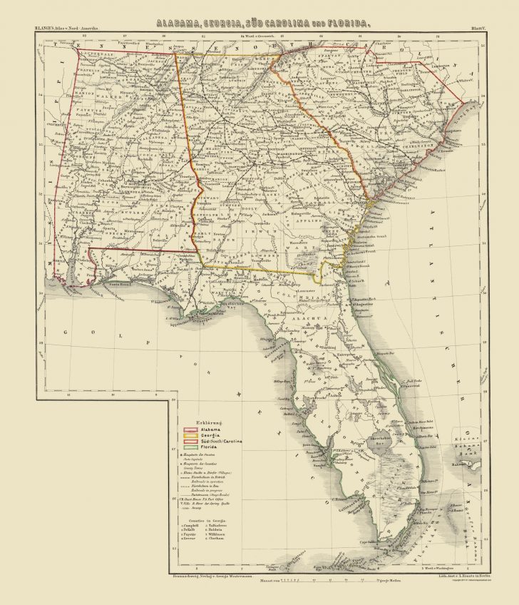 Framed Map Of Florida