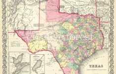 old map of texas 1856 vintage texas state map rolled canvas print old texas maps prints Old Map Of Texas, 1856 Vintage Texas State Map Rolled Canvas Print - Old Texas Maps Prints