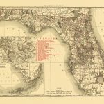 Old State Map   Florida   Rand Mcnally 1900   Old Florida Maps Prints