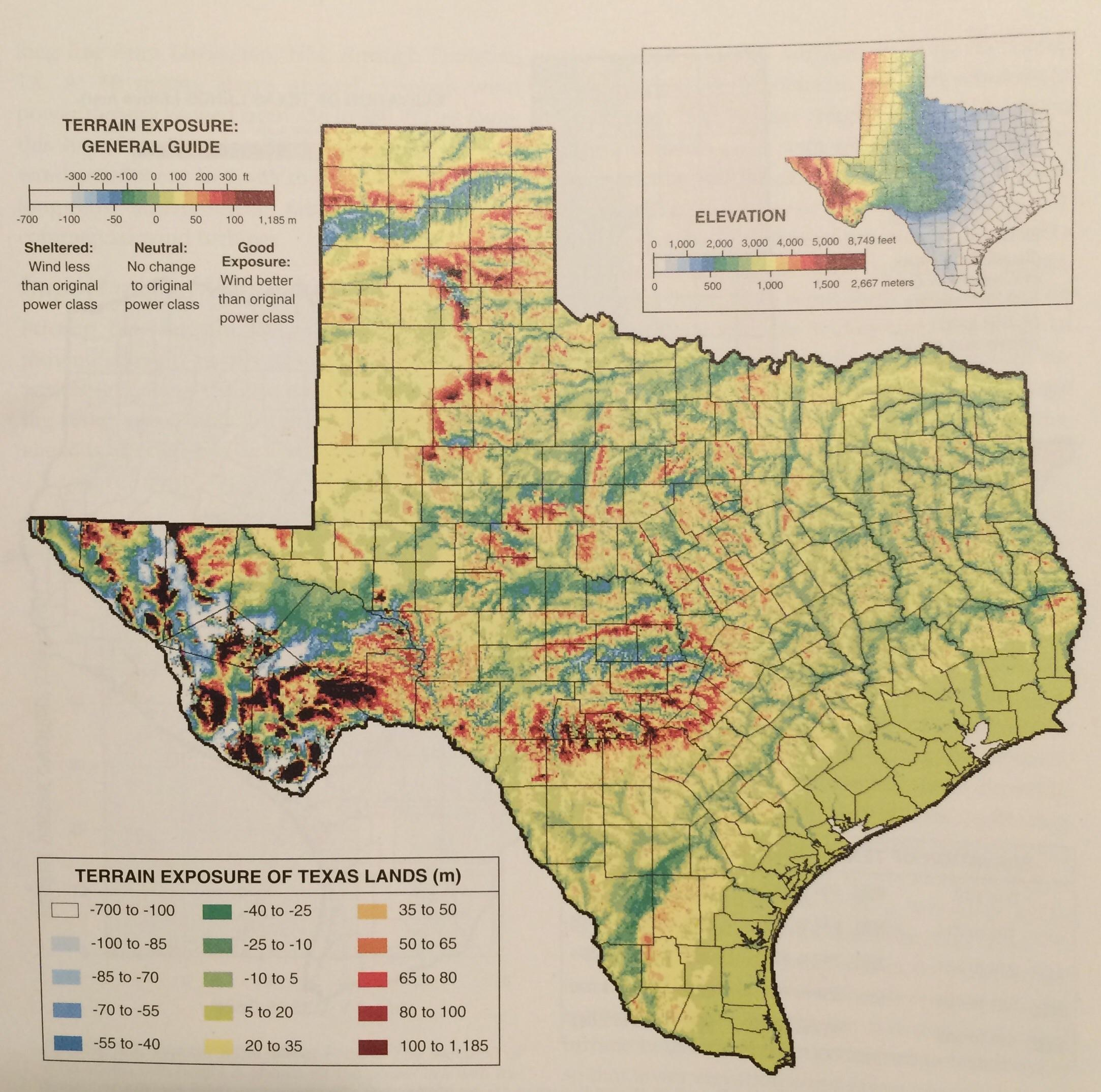 Old Texas Topographic Prominence Map Shows You Where To Find The - Austin Texas Elevation Map