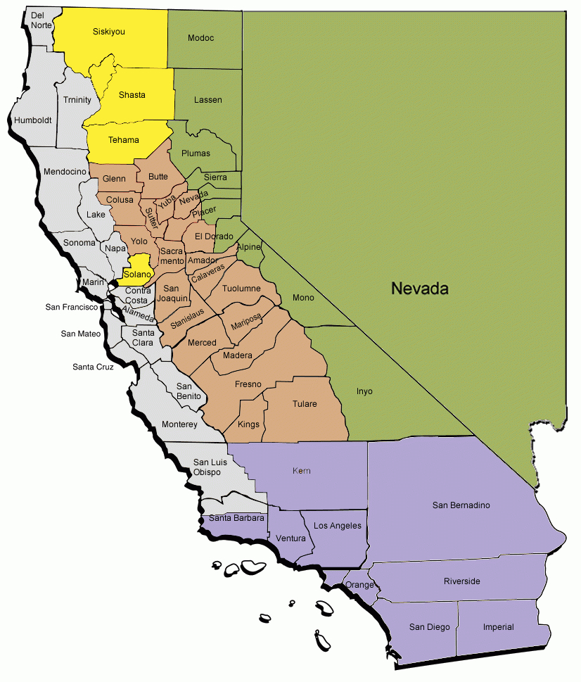 Oliver Labs Territories Interactive Map - California Territory Map
