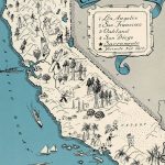 Original 1931 California Map Vintage Picture Map   Antique Map   Charming California Map
