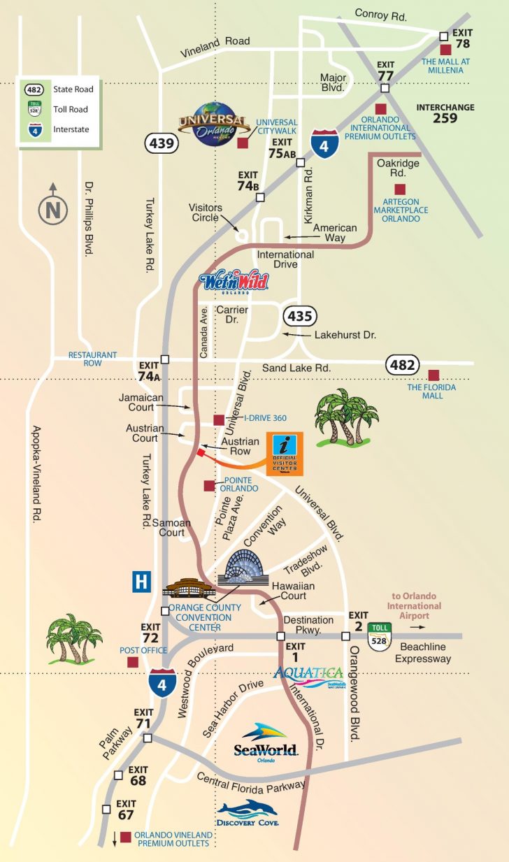 Map Of Orlando Florida International Drive