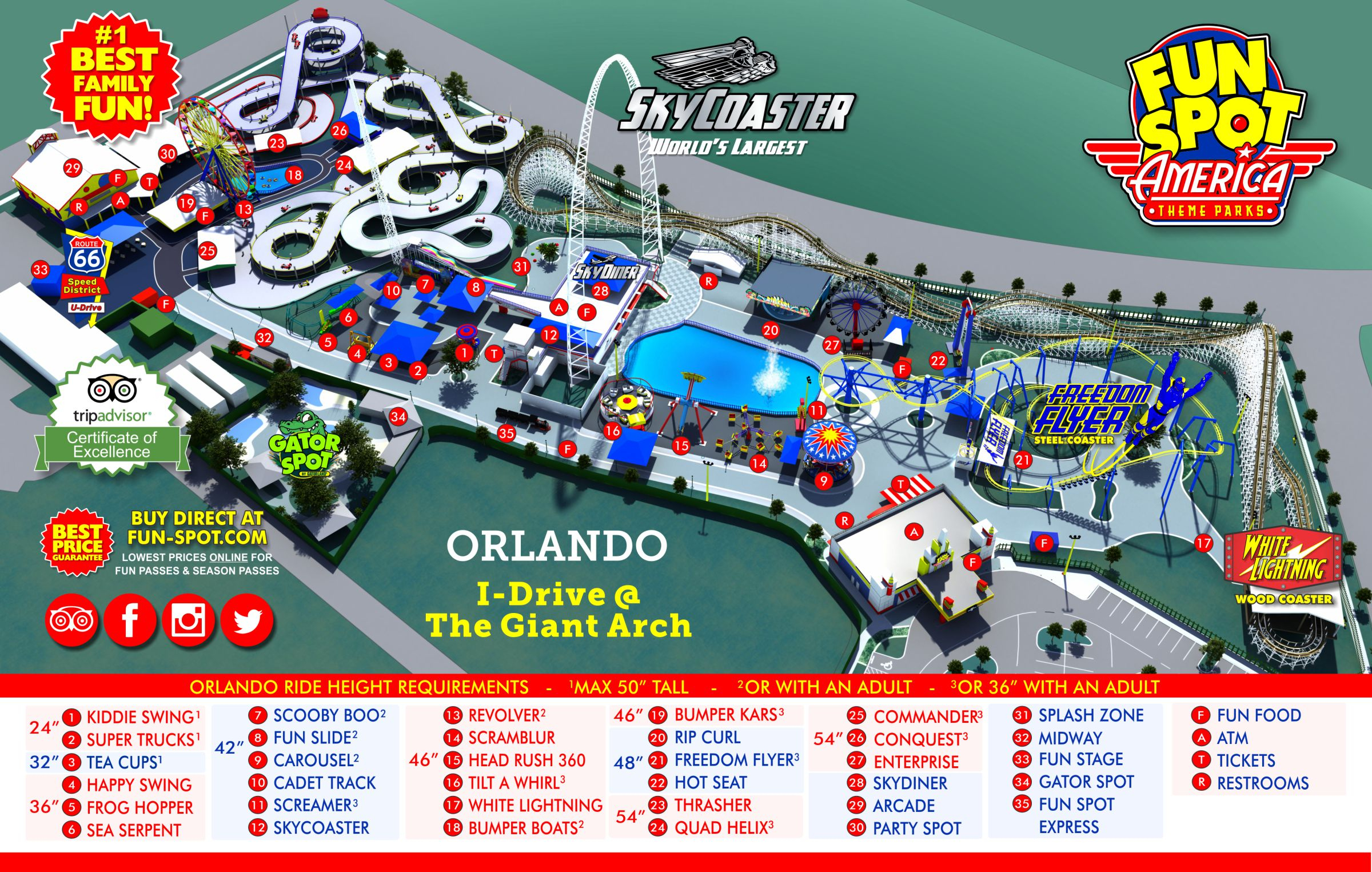 Orlando Park Map | Theme Park Map - Map Of Theme Parks In Florida