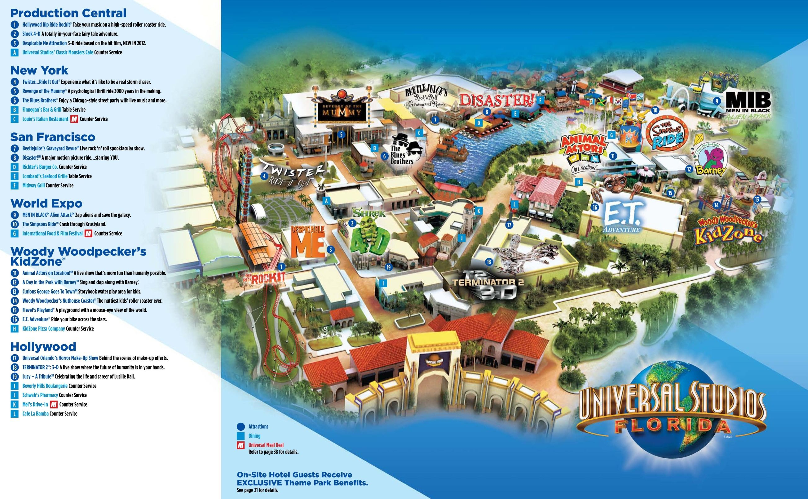 Orlando Universal Studios Florida Map | Travel: Orlando, Fl - Universal Studios Florida Map 2017