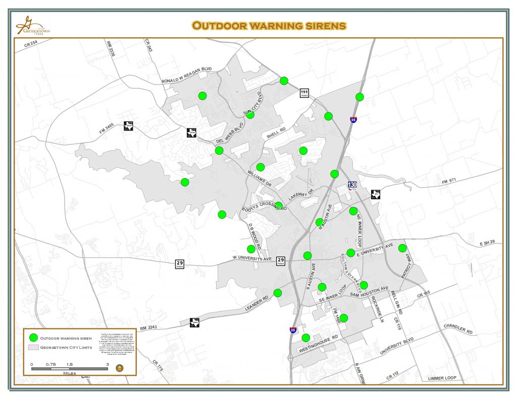 Outdoor Warning Sirens To Be Tested Oct. 7 - City Of Georgetown Texas ...