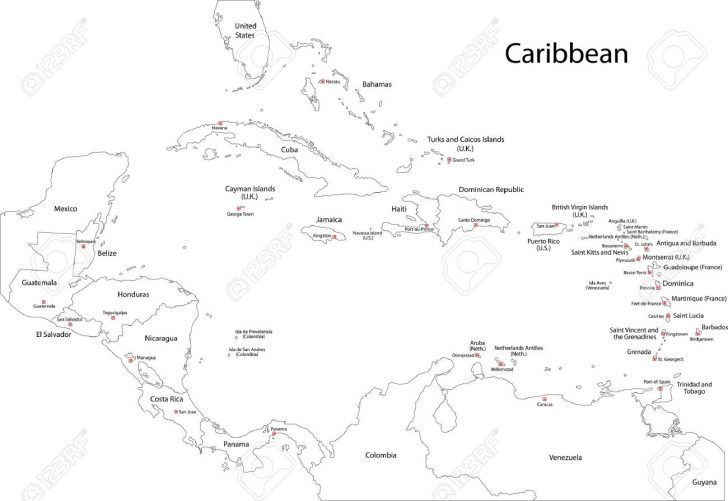 Free Printable Map Of The Caribbean Islands