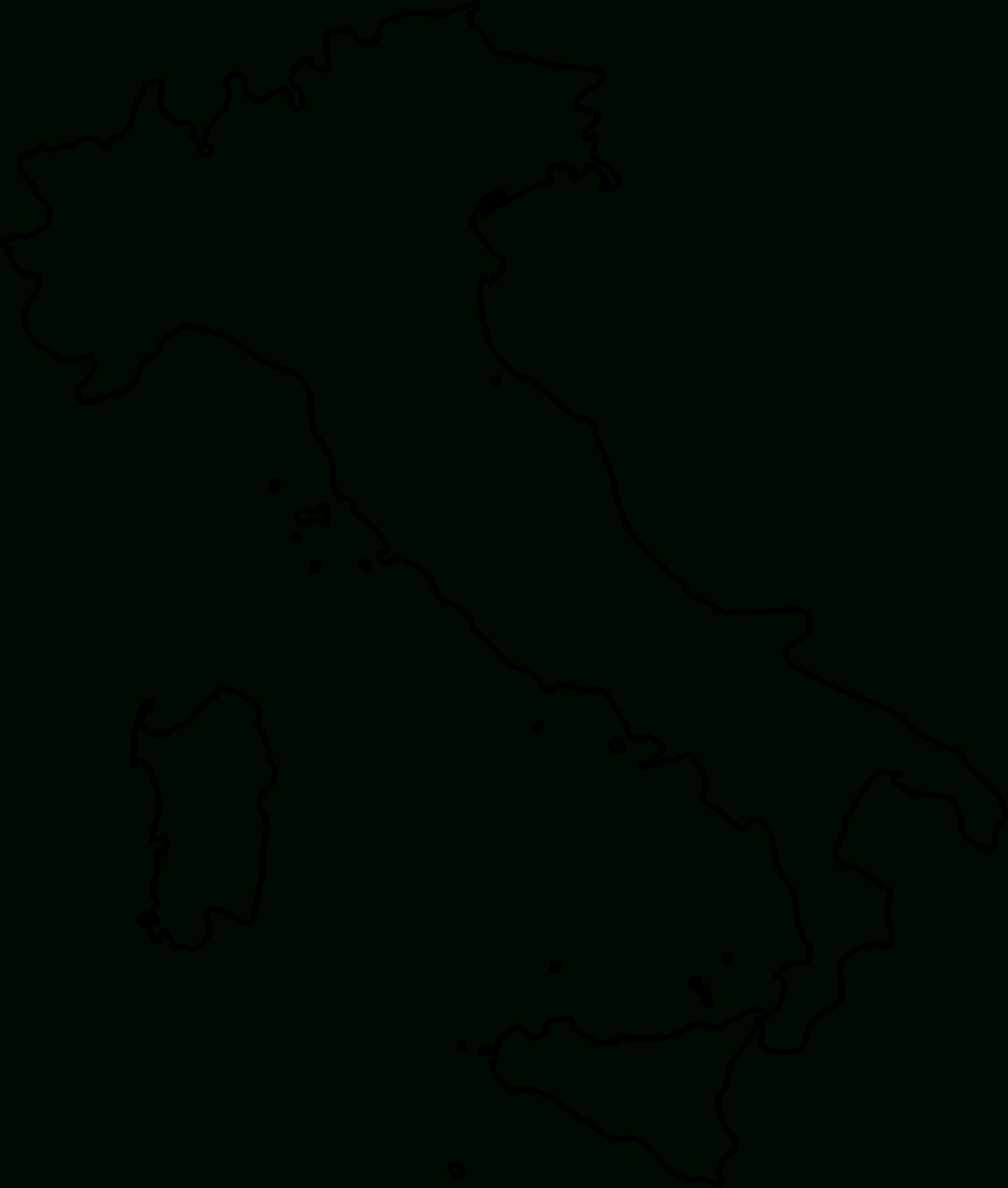 Outline Map Of Italy Printable ~ Free Printable Coloring Page For - Printable Map Of Italy To Color