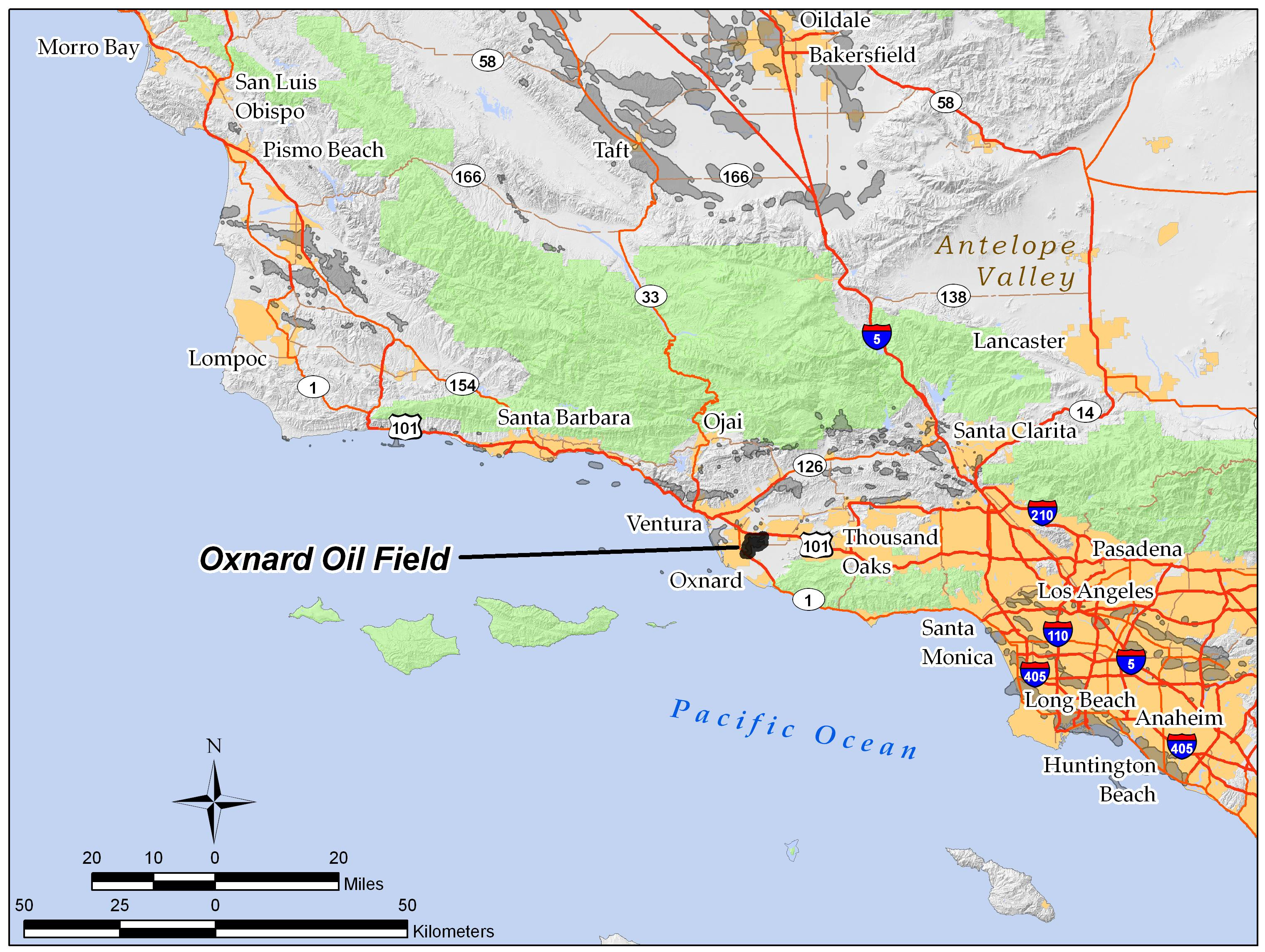 Oxnard Oil Field - Wikipedia - Oxnard California Map