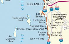 Pacific Coast California Road Map Map Of Southern California Coastal - Detailed Map Of California Coastline