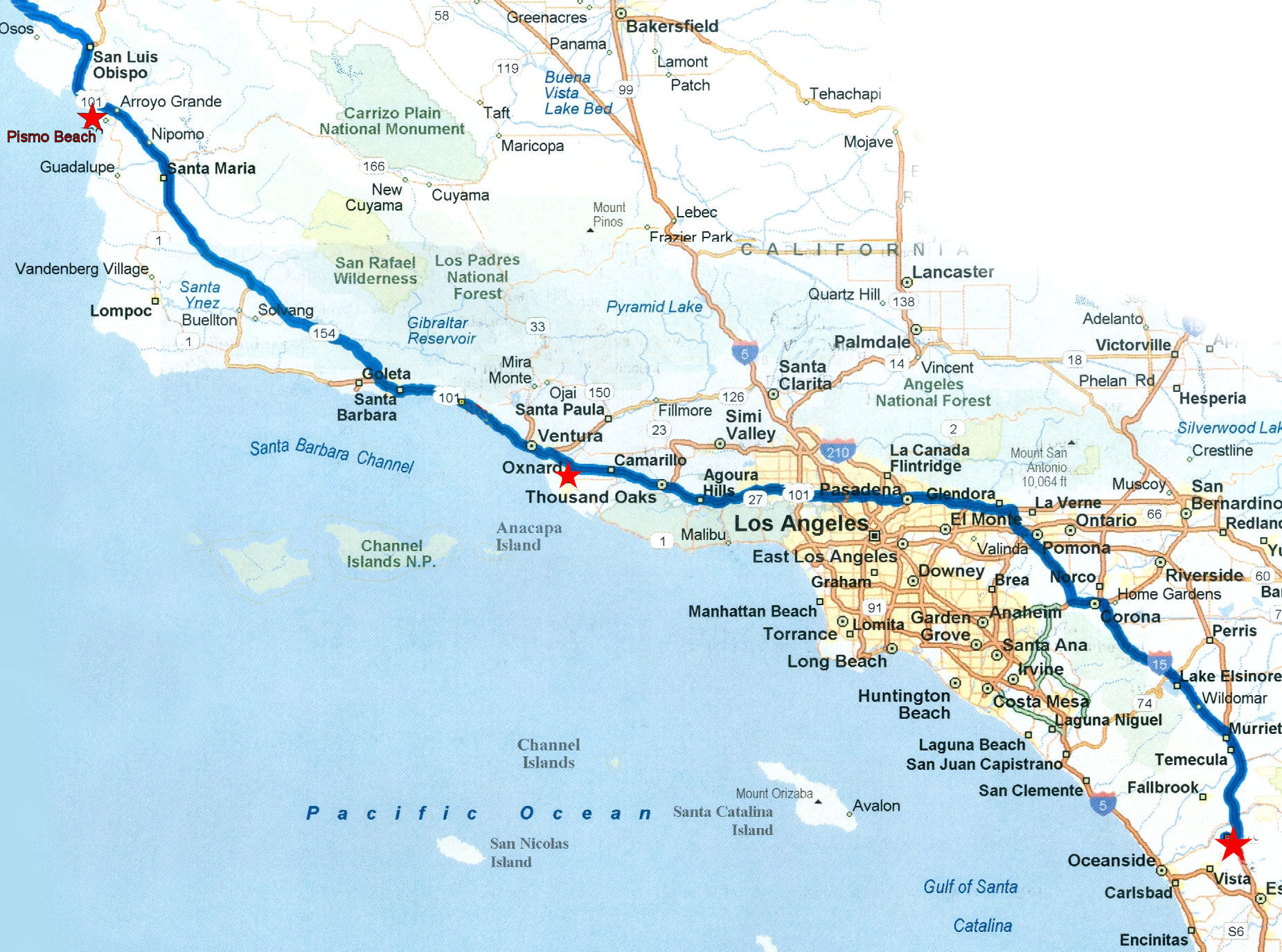 Pacific Coast Road Trip Htm Google Maps California California Coast - California Coast Map Road Trip