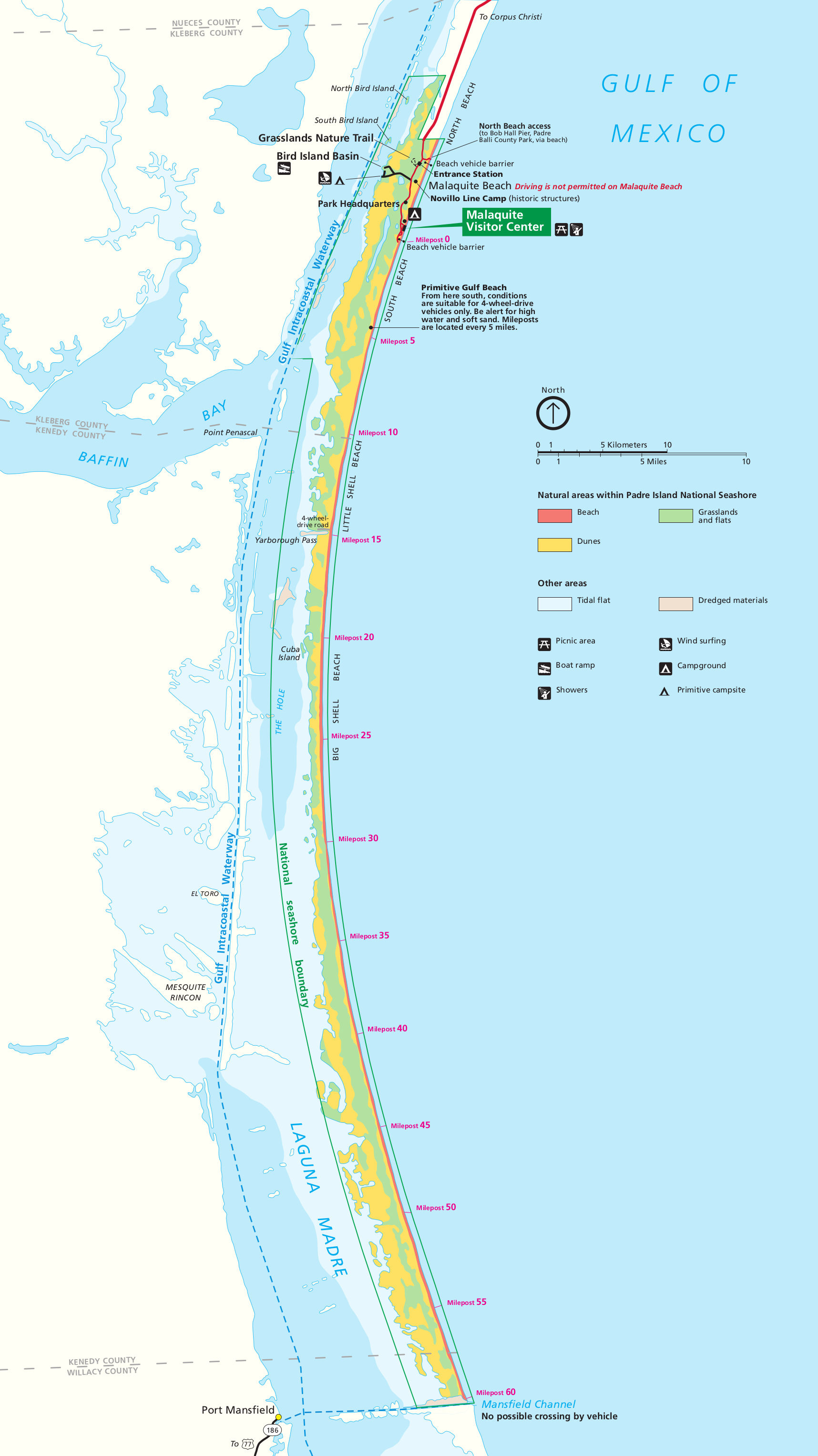 Padre Island Maps | Npmaps - Just Free Maps, Period. - Best Texas Beaches Map