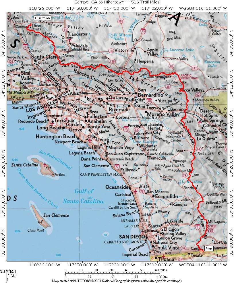 Pct Map California Printable Maps