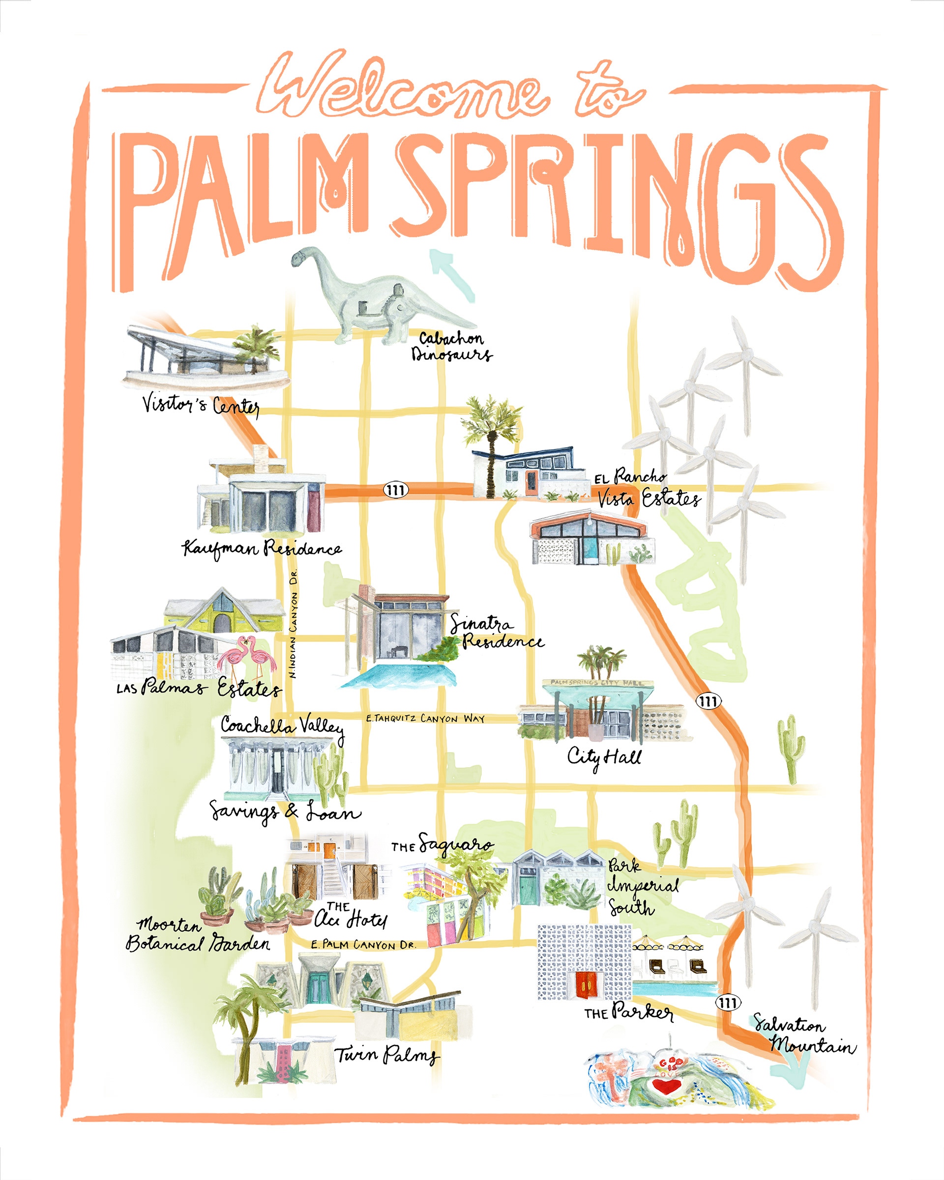 Palm Springs Map California - Klipy - Palm Springs California Map