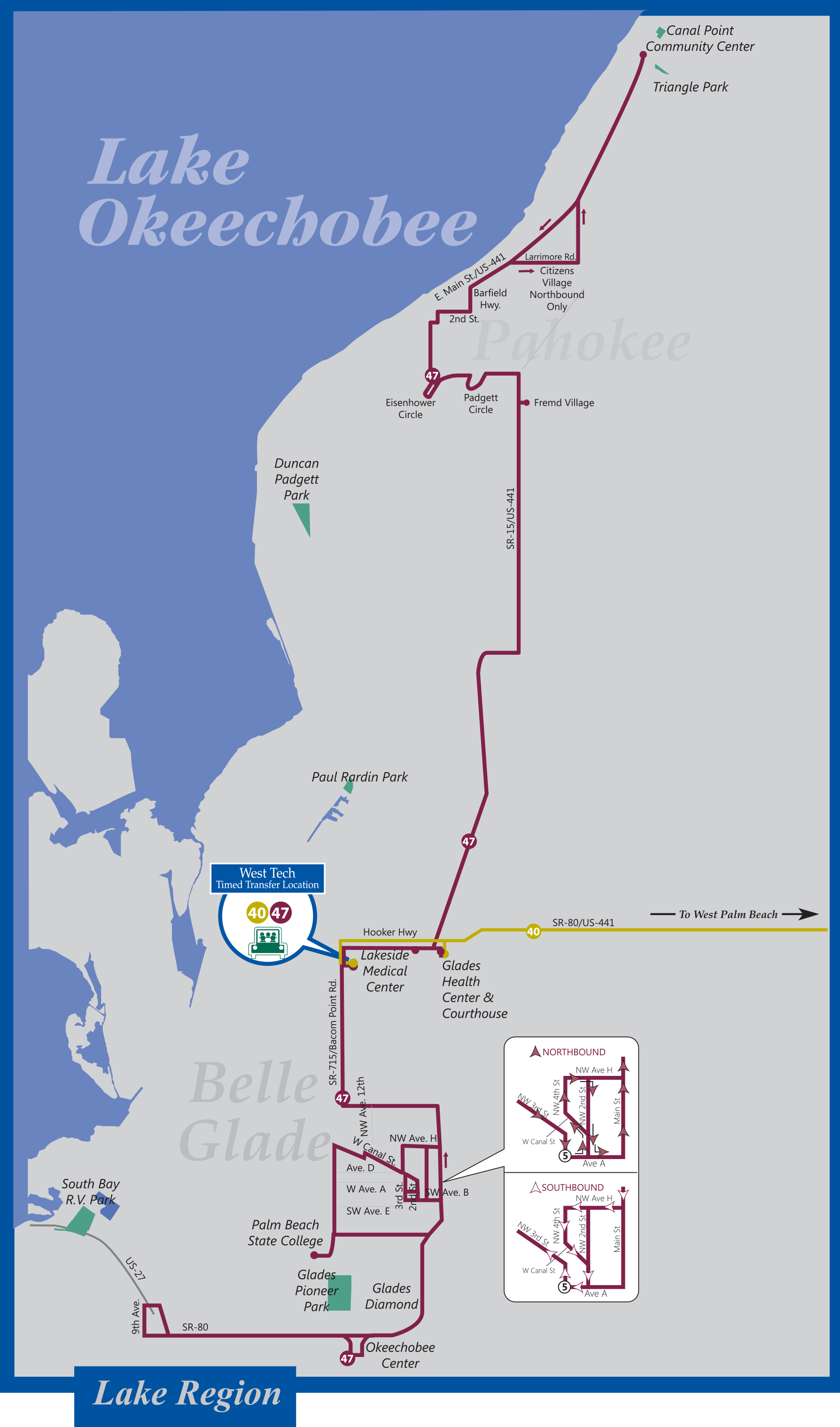 Palm Tran Bus Service - Juno Beach Florida Map