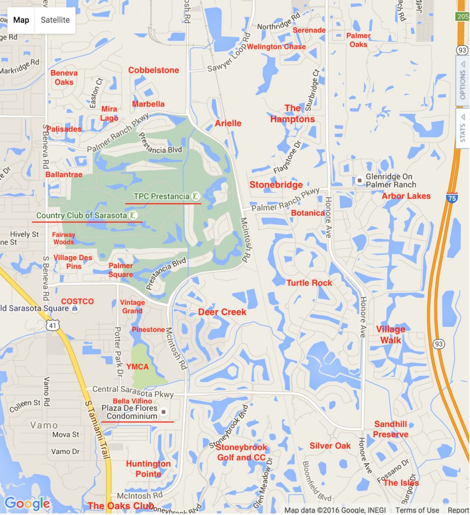 Palmer Ranch Map | Palmer Ranch Neighborhoods - Map Of The Villages ...