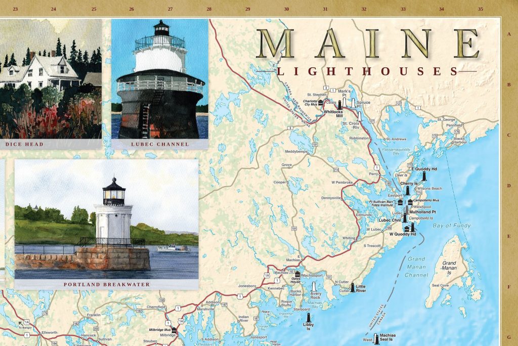 Printable Map Of Maine Lighthouses - Map