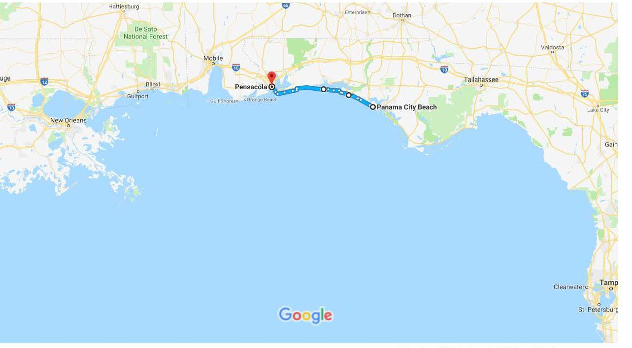 Panama City Beach, Fl To Pensacola, Fl – Google Maps | Urban Bicycle - Google Maps Panama City Beach Florida