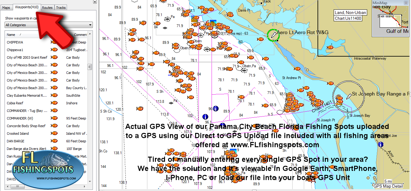 Panama City Florida Fishing Map | Gps Fishing Maps - South Florida Fishing Maps