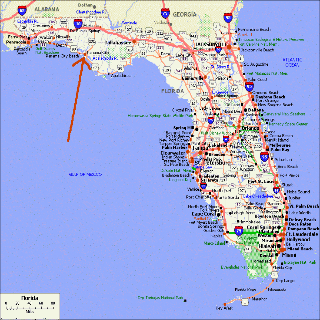 Panama City On The Map Of Florida - Link-Italia - Where Is Panama City Florida On The Map