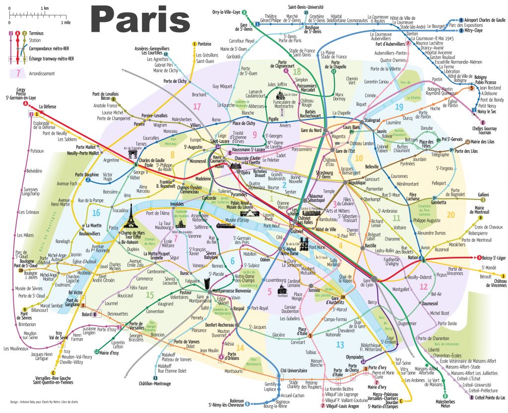 Paris Maps | France | Maps Of Paris - Printable Map Of Paris Arrondissements - Printable Maps
