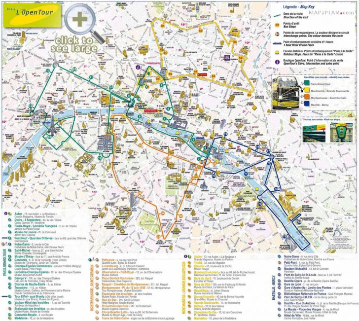 Printable Map Of Paris Attractions