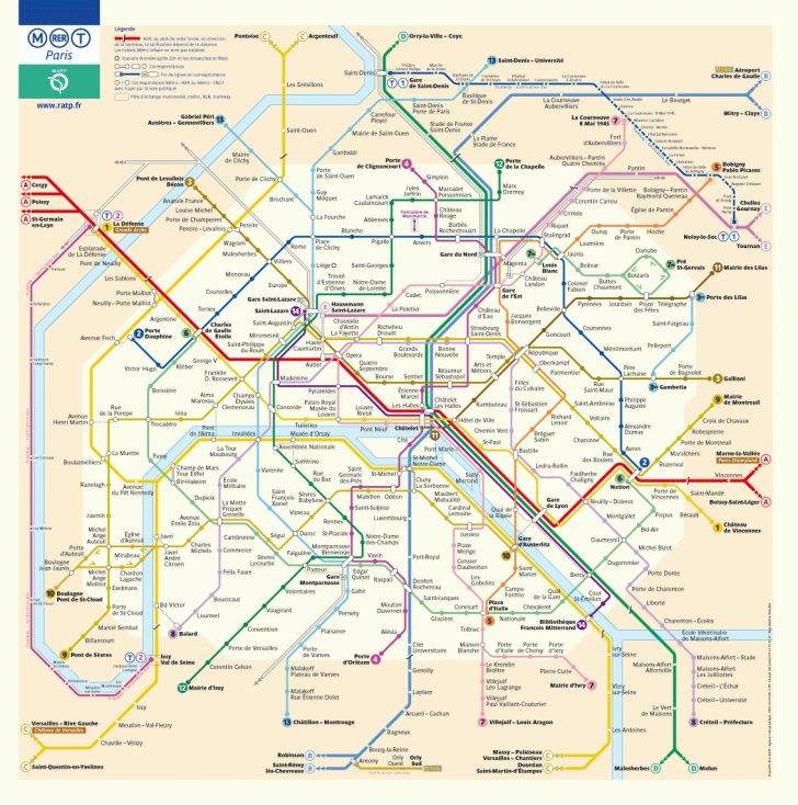 Map Of Paris Metro Printable