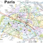 Paris Metro Map With Main Tourist Attractions   Printable Map Of Paris Tourist Attractions