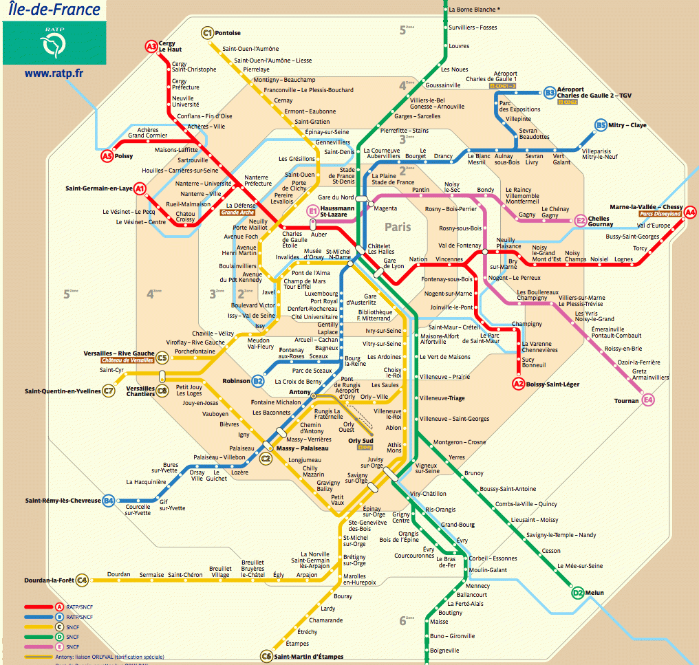 Paris Metro &amp;amp; Train Route Planner - Paristrain - Printable Map Route Planner
