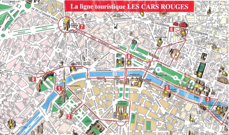 Paris Map For Tourists Printable