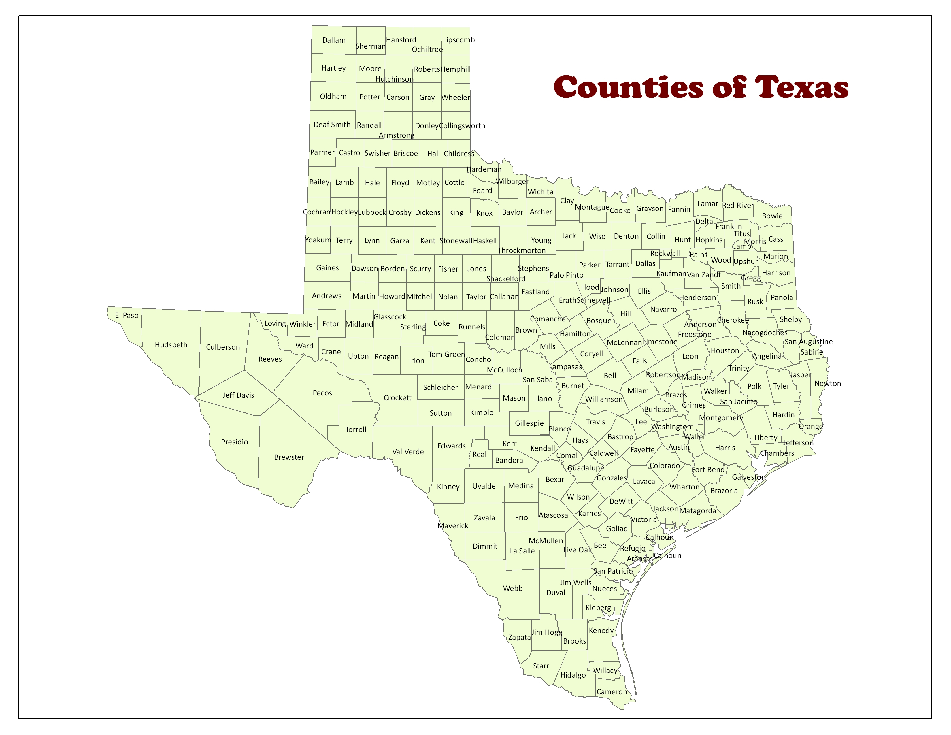 Part 5 Map In World Road - Google Maps Texas Counties