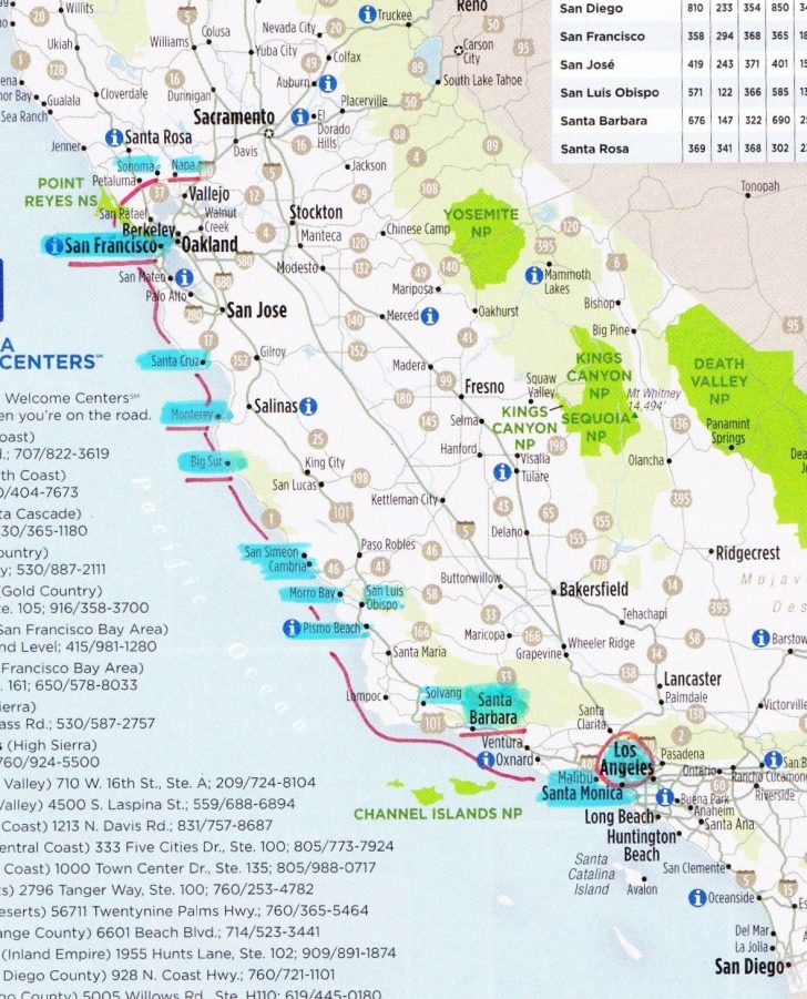 Map Of Pch 1 In California