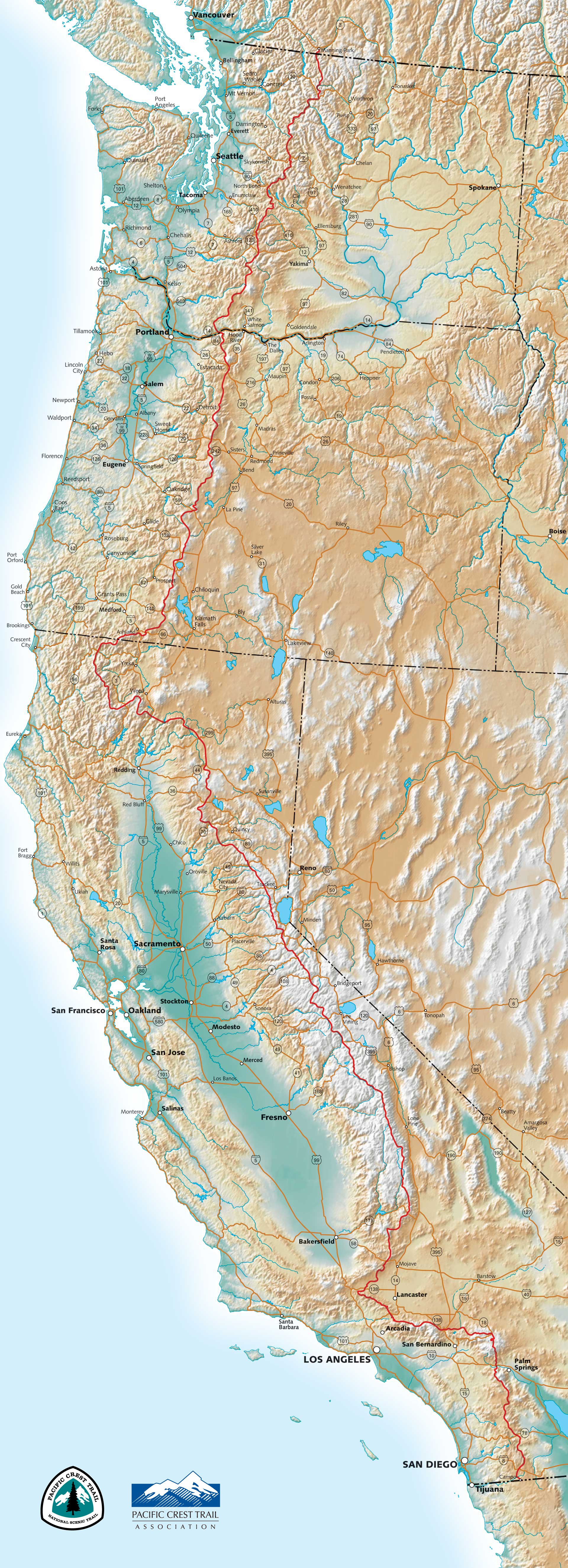Pct Maps - Backpacking Maps California