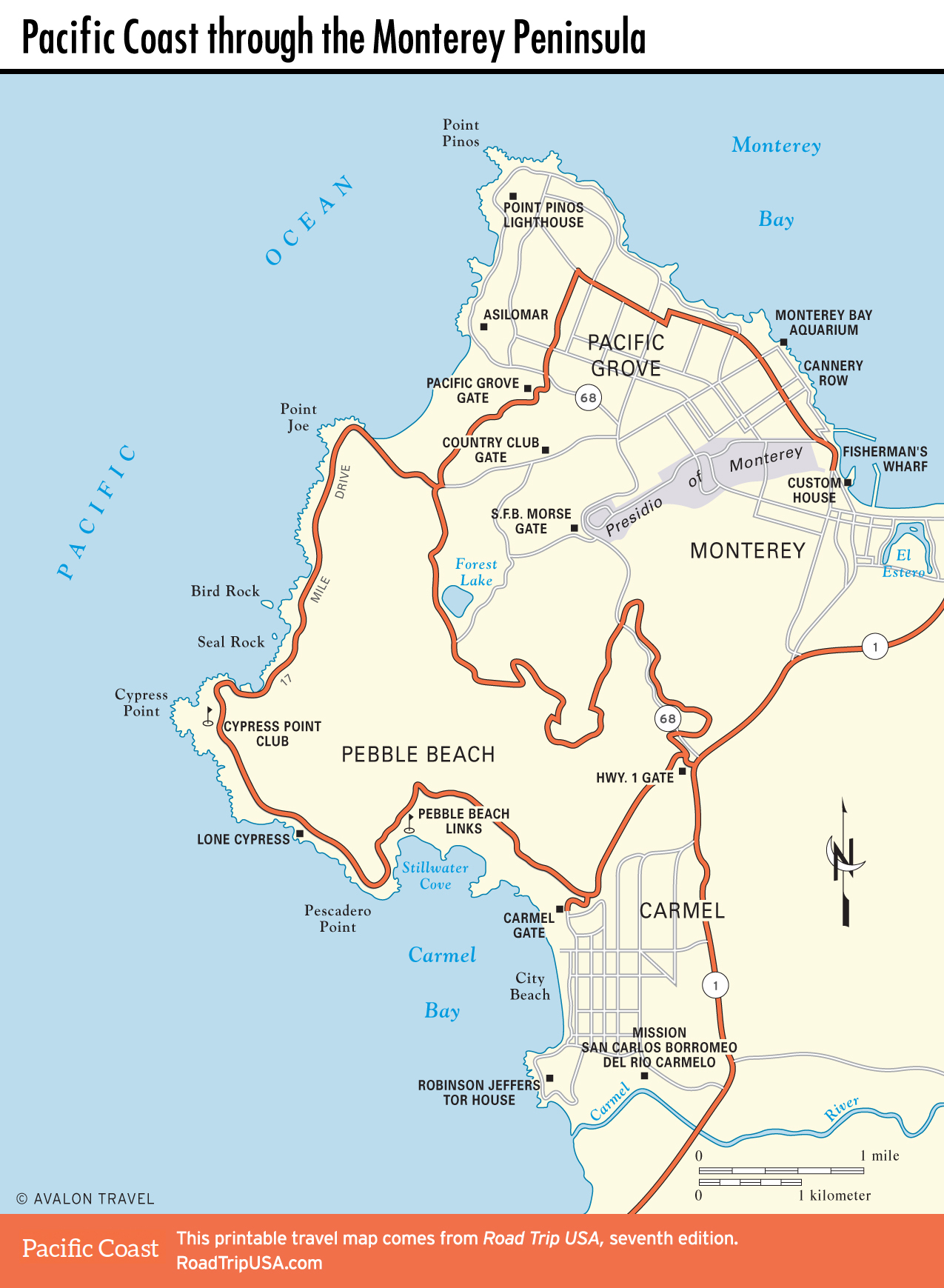 Pebble Beach Map California - Klipy - 17 Mile Drive California Map