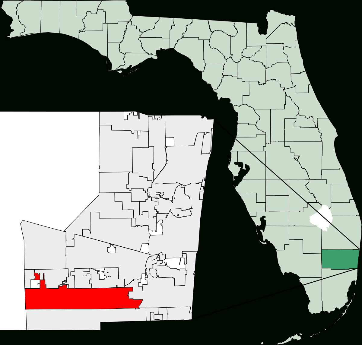 Pembroke Pines, Florida - Wikipedia - Emerald Isle Florida Map