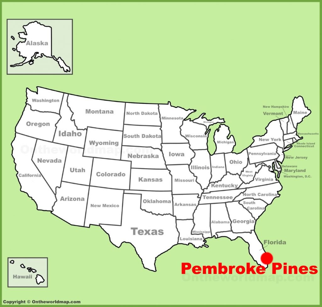 Pembroke Pines Location On The Us Map Pembroke Pines Florida Map Printable Maps 9811