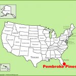 Pembroke Pines Location On The U.s. Map   Pembroke Pines Florida Map