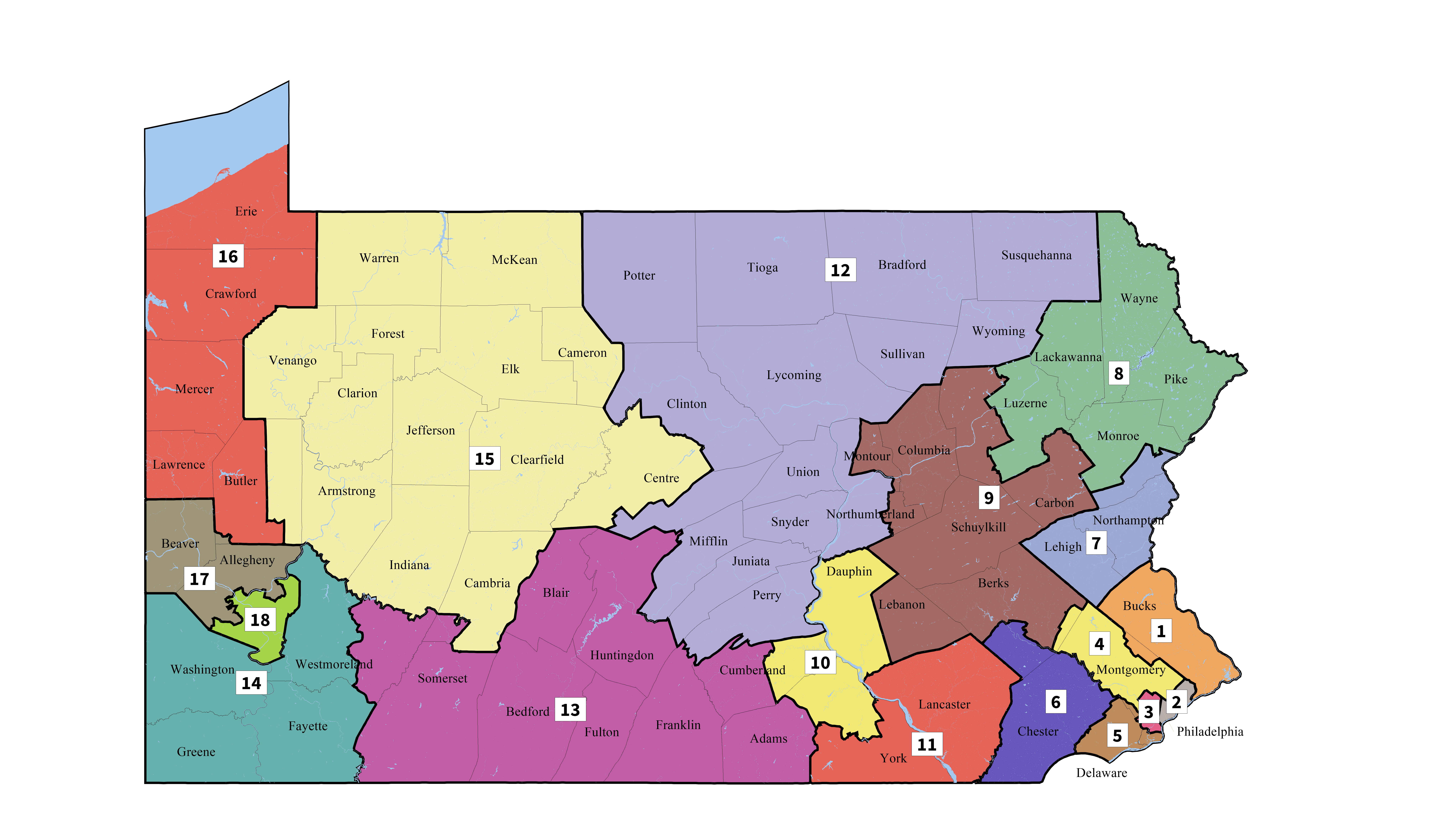 Pennsylvania's Congressional Districts - Wikipedia - Texas Us Representative District Map