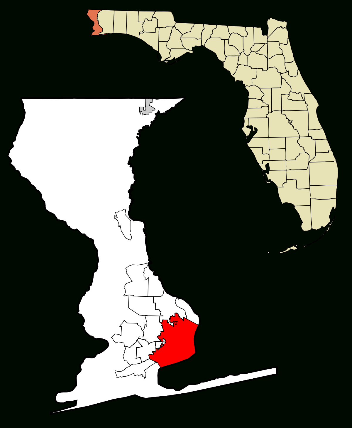 Pensacola, Florida - Wikipedia - Printable Map Of Pensacola Florida