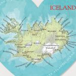 Personalised Iceland Map Heart Wedding Anniversary Giftbombus   Printable Map Of Iceland