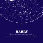 Personalised Map Of The Stars Print   Large   Make It With Words   Printable Star Map