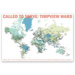 Personalized Lds World Mission Map Poster In Mission Map Posters   California Lds Missions Map