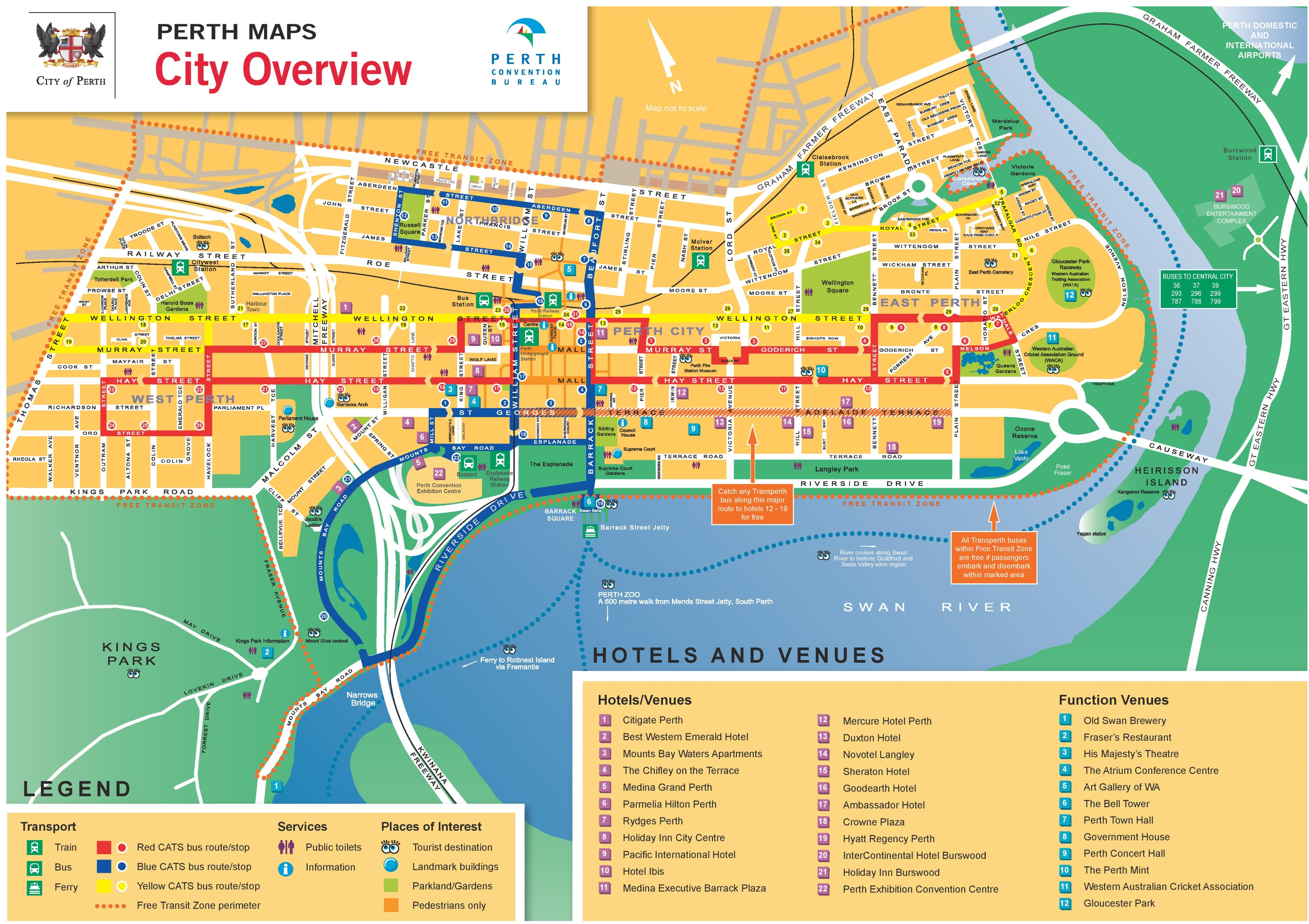 Perth Cbd Map - Brisbane Cbd Map Printable