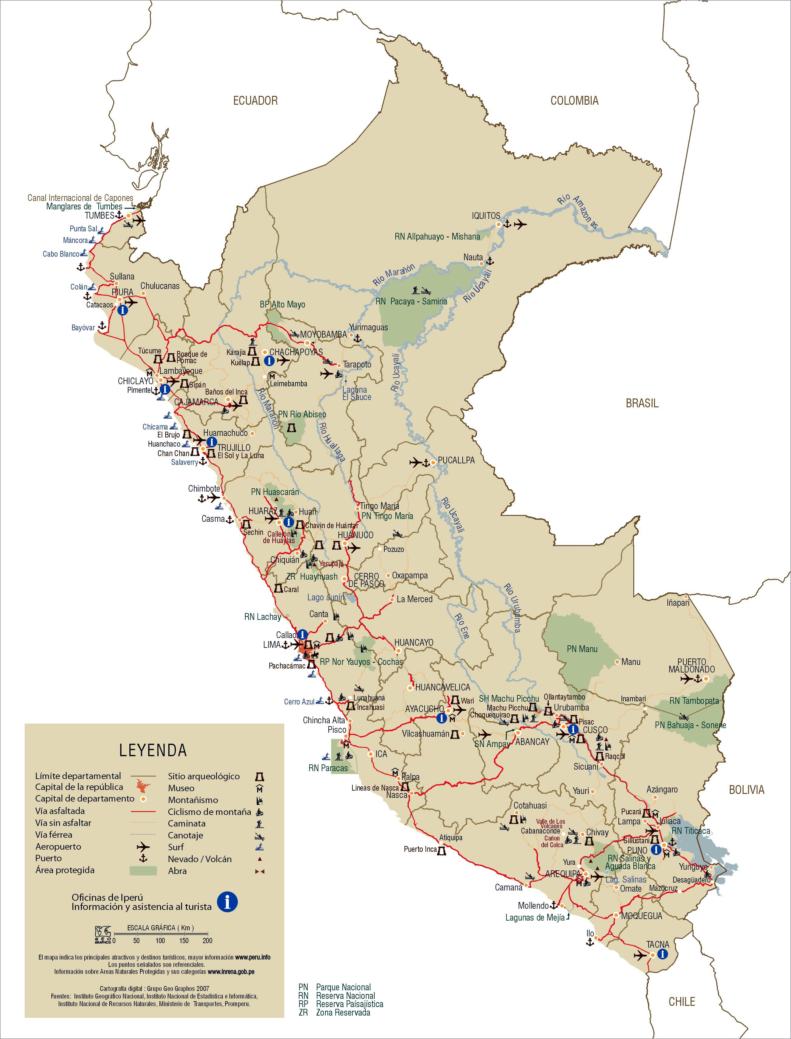 Peru Maps | Printable Maps Of Peru For Download - Printable Map Of Peru