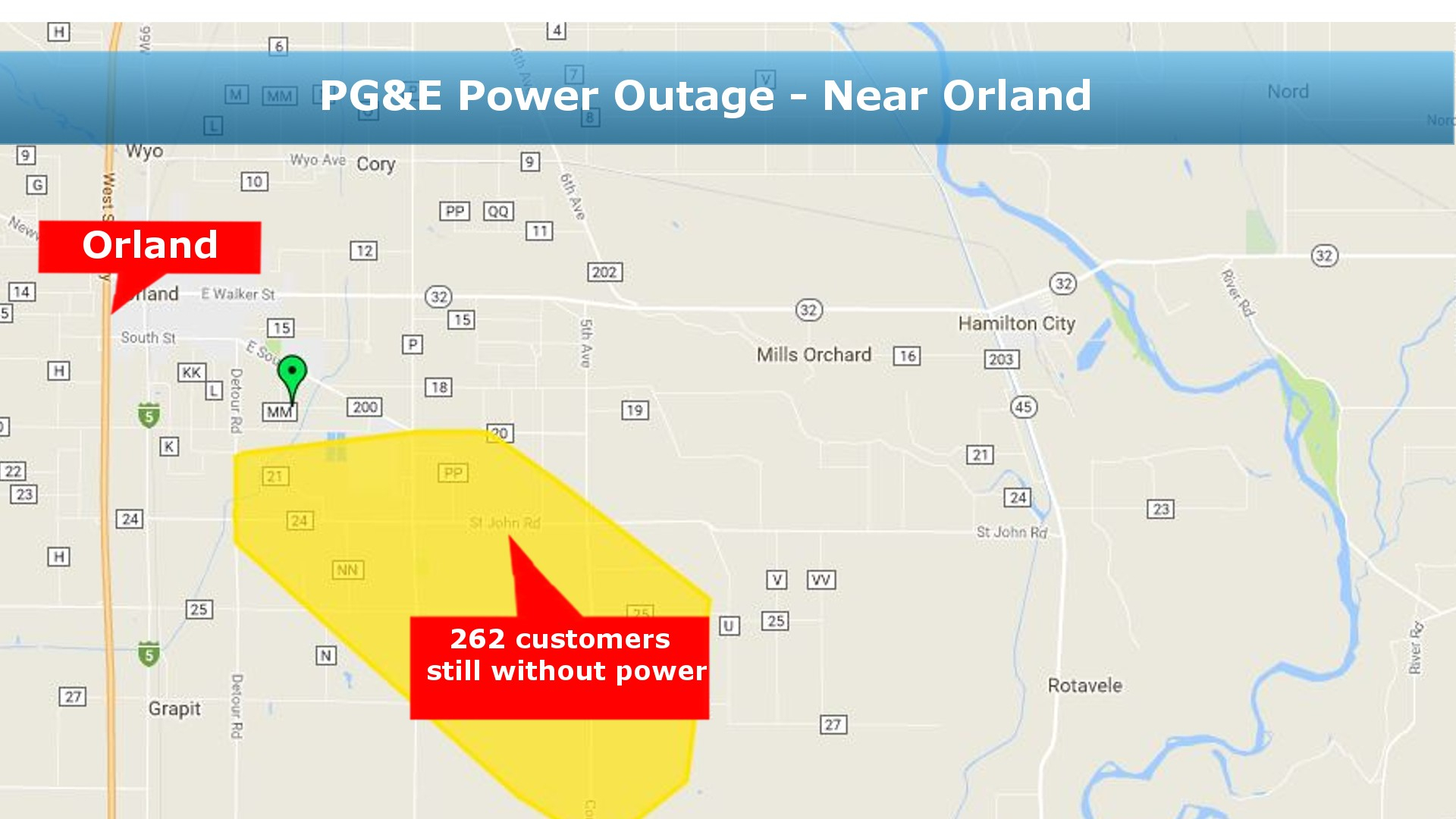 Pge Outages Map California Printable Maps